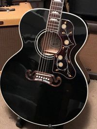 Gibson SJ-200 Super Jumbo in rare Ebony finish w/ Fishman Ellipse Aura system."King of the Flat-tops"