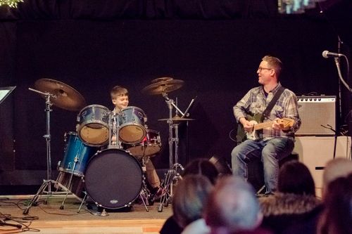 Zach and his student at the 2019 music recital!