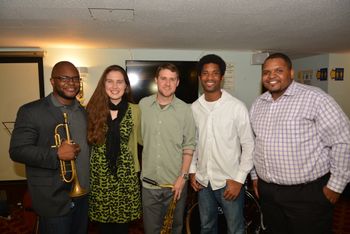 Brookfield Jazz Society Invites the Chris Davis Jazztet: Chris Davis (tpt), Lara Driscoll (piano), Casey Fitzpatrick (tnr sax), Jeremiah Hunt (bass), Alphonzo Jones (drums), Photos by Marc from Brookfield Jazz Society (www.BrookfieldJazz.com)
