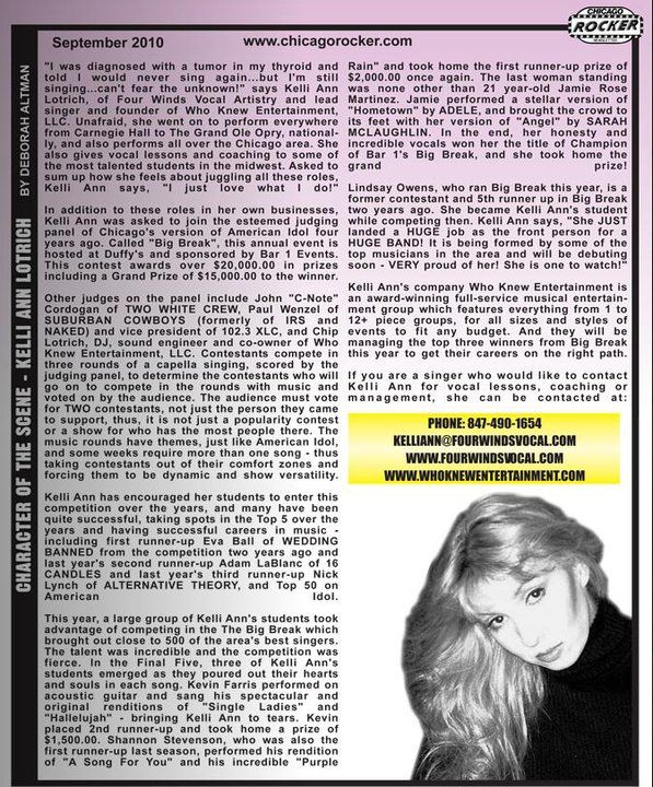 Just a little write up in the Chicago Rocker :)