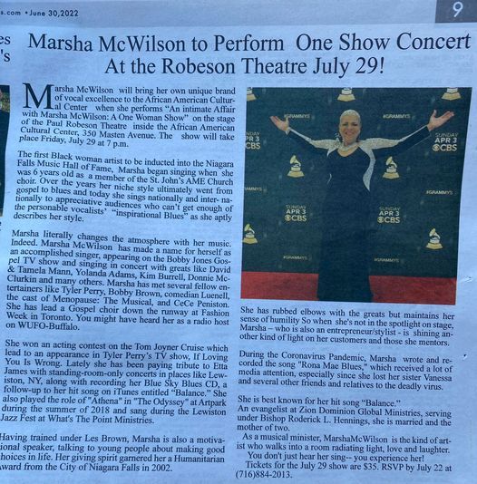 More press for Marsha, June '22