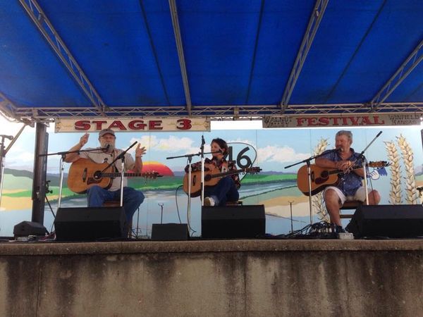 Story Songs on Stage 3, 2017 Walnut Valley Festival with Juni Fisher and Kenny Cornell