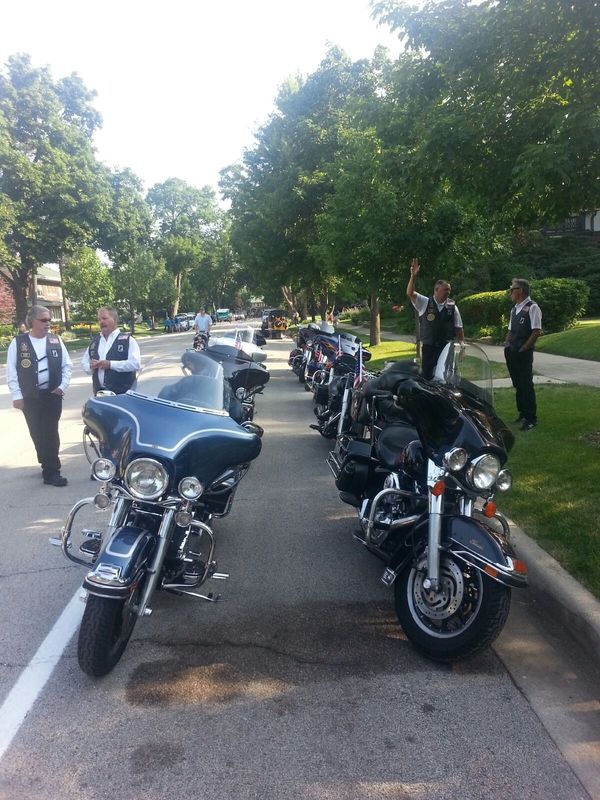 Preparing to ride for 4th of July parade. July 4, 2017.