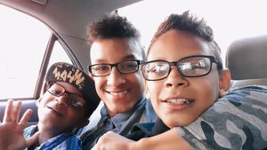 Nissiah, (middle) Kyshay, (right) and Eli (left).