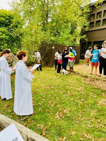 In remembrance of Saint Francis of Assisi (1182-1226) and his love for all living beings and the environment, Rev. Meredith and our seminarian, Iva lead the prayers mindful of our kinship with all life on the Earth. We also reaffirmed our covenant between us and our pets to care, love and protect them just as Saint Francis and Clare did.