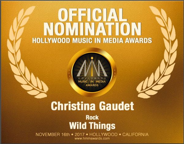 Congratulations! Official Nomination for an HMMA, for 'Wild Things'!