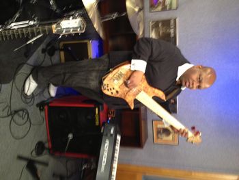 True To Life's bassist Mike Porter on "The Wes Houston Show" w/ his Fodera Emperor Deluxe 5 and amplification/cables sponsored by his equipment manufacturer,Epifani Custom Systems.