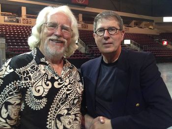 Louie Louie & Wipe Out - 50 years of gold! Bob with Mitch Mitchell of The Kingsmen backstage before the Prescott show 2014
