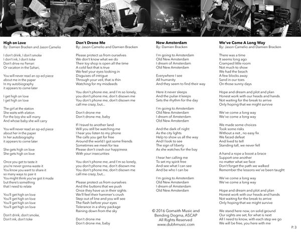 "This is DÚBH" liner notes and lyric booklet page 3.
