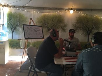 Fireball Mail being interviewed on KOTO Radio after winning the 2016 Telluride Bluegrass Festival Band Contest