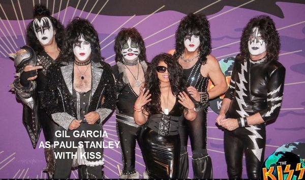Gil Garcia as Paul Stanley with Kiss