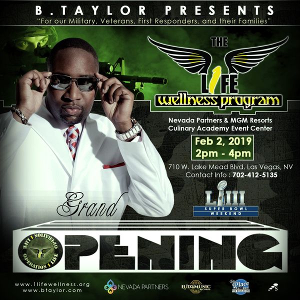 The Grand opening of the 1 Life Wellness Program Superbowl weekend.