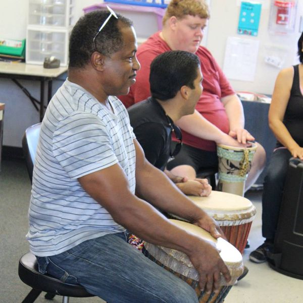 Drumming with young people is always energizing!