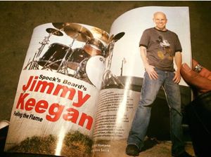 "Spock's Beard's Jimmy Keegan Fueling the Flame"-Modern Drummer Magazine-March, 2016
www.drummerworld.com