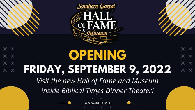 SGMA Opens 9/9/22 at Biblical Times Theater