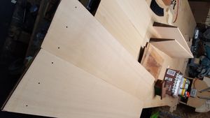 The new cedar top. Made from an old boat seat.
Wood like this is very hard to come by but there it was sitting in the corner of my workshop - waiting.