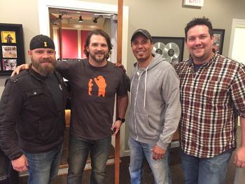 Adam Cunningham, Matt Dame, Leslie Bowe & Rob Lane After Vocal Session @ Beaird Music Group, Nashville, TN