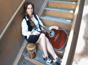 Jypsy only played percussion before and was finally given a chance to learn an instrument 2014. Currently she plays 6 instruments including Bass and Rythm guitar, keys, percussion, Harmonica and flute.