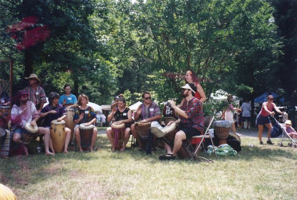 Eno River Festival performing with Drum Class