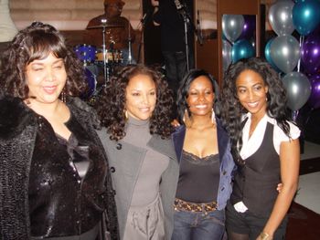 At the record release for Sunny One Day with Lynn Whitfield, myself & Africa Miranda (& unknown guest)