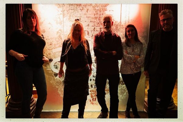 left to right - Emma Holbrook, Fiona Barrow, Paul James, Jo Wadeson, Victor Nicholls. South Hill Park Arts Centre, Bracknell, England. 7 March 2020.