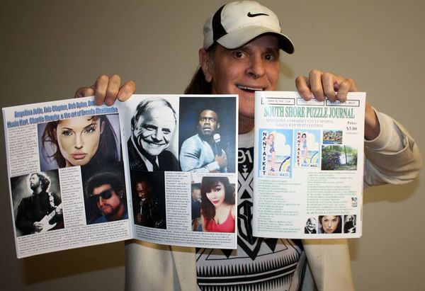 ABOVE: Brenda and I write the centerfold article for the "South Shore Puzzle Journal" - Sold in stores in the Boston area and published by Bob Simon.