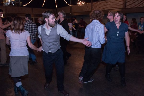Dancing with Caller Extraordinaire Paul Silveria at The Wise Hall in Vancouver, BC.