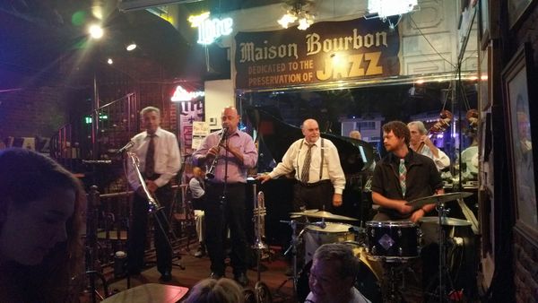 WITH PHIL CAMPO'S "LOOSE CHANGE JAZZ BAND" IN NEW ORLEANS ON BOURBON STREET