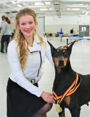Int Ch TokenDobe's Isis-Queen Of The Throne with her handler and buddy, Ms Megan