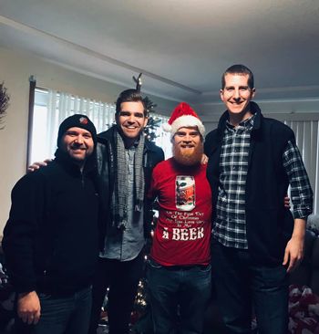 Nostalgic moment this Christmas singing with long time friends back home - Second Nation Caroling in Portland, OR - CJ Butenschoen, Dylan Jones, Jeff Gibbs (not pictured, Ben Wood) - 2018