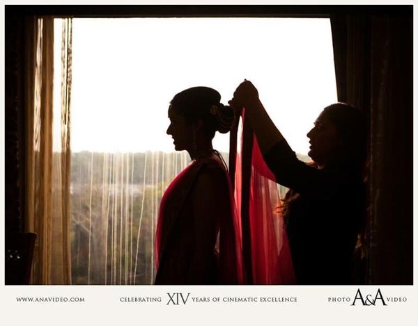 Sidra Mir getting Bride, Avani Narang, ready for her Wedding Ceremony.