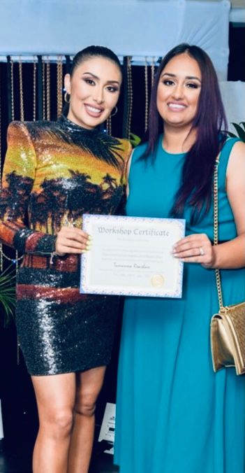 Sidra Mir continuing her Makeup Education at DressYourFace’s LA MasterClass 2019