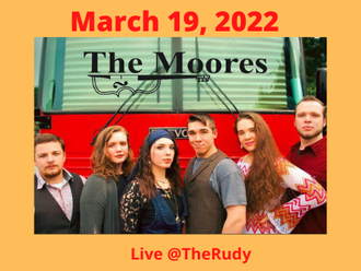 Attending a performance by The Moores will put you on the very edge of your seat and will always leave you wanting to hear more. Sibling harmonies, deep and thoughtful lyrics, and a powerhouse of instrumentation drive the entire performance of straightforward, creative, new-traditional bluegrass. It’s no wonder The Moores soon become a favorite act at every venue they visit. Their career has been further characterized by their authentic interactions with audience members and by their personal genuineness, which remains constant both on and off stage.