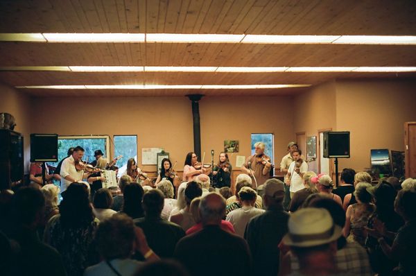 Teaching at Gavin Lake Fiddle Camp.
Photo by Katie Webster