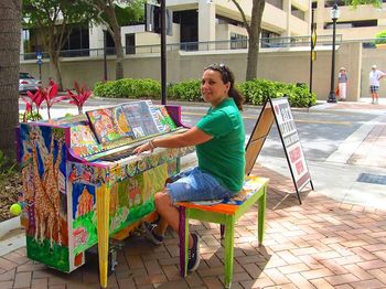 2014 Playing in front of the Art Uptown Gallery thanks again to the Arts and Cultural Alliance of Sarasota County, Sarasota Keys Piano Project.