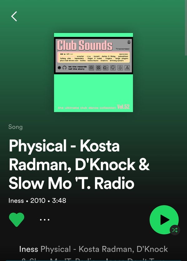 https://open.spotify.com/track/6f2QQK3OecSPSaXg2NKd3u#context
Remembering my 1st release to #SONYRECORDS #CLUBSOUNDS #vol52 🙌🏼🙌🏼🙌🏼 We are making a brand new remake on the same song in newage/club/elektro 22-year sound 🏧 for the upcoming video #Physical #Iness #InessLivePhysical 🙌🏼💖🥰🎤🎧🙆♀️🥁✨️🎓🎩📿👑 more info🔜