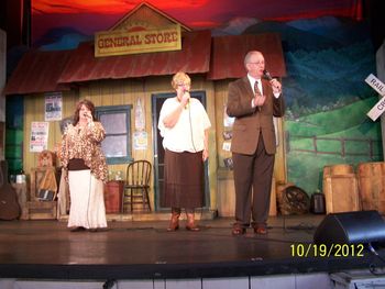 Another shot of the whole group on stage at the Valley Theater Dollywood 10/19/12. Thank you Dollywood and Singing News!
