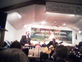 Ernie and Lance Carpenter (writer of "I Have Not Forgotten") at the Thanksgiving Jubilee Dyson Grove Baptist Church November 5th.