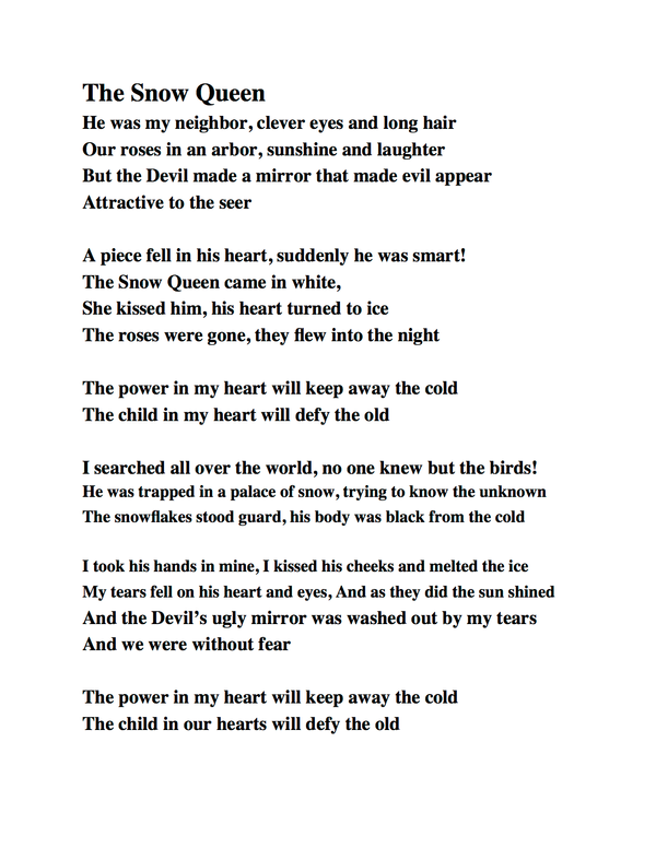 The Snow Queen, inspired by the Hans Christian Andersen story