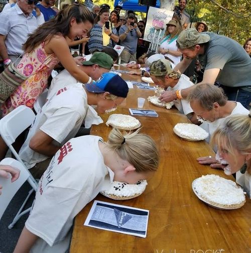SIGN UP FOR OUR PIE EATING CONTEST SPONSORED BY DANNY'S DELI AND LOAN DEPOT