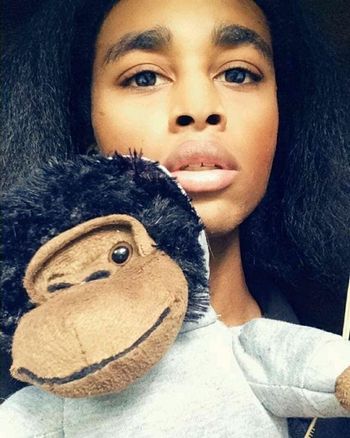 Davonte' - “Just me and a gorilla looking all “High Fashion” right here. I always take photos with cotton-bean stuffed or meat-bone stuffed animals....or humans....they add more goodness to the photos.” 😂 🦍 📸 🙈