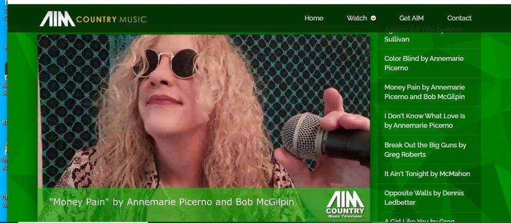Check out Aim Country Music Television and http://aimcountry.com/mix.php You'll see my music videos with Bob McGilpin, interviews and lots of cool artists and programs on site as well as on Roku and Fire tv 🙂