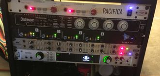 Universal Audio Apollo, Pacifica and API Mic Preamps, Focusrite ADAT, Distressor
