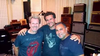 With my brothers in music and part of the Ioannis Goudelis Trio new release "Blue" Mario Mendivil (right) and John Lewis (left)