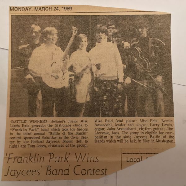 Look at those young guys!--Franklin Park 1969
Tom, Mike R, prize presenter Linda Hein Dryer, Bernie, Larry (retired), John, Jim