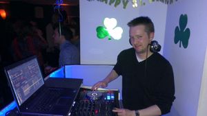 Me DJing St Patrick's Day at Soho, Christchurch back in 2013.