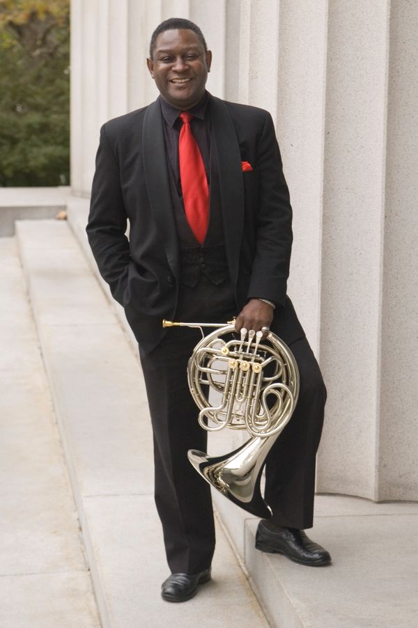 Marshall Sealy- French Horn
Marshall Sealy has performed extensively in a broad range of genres, styles and venues. These include
classical, Broadway and pit orchestras such as Tony Bennett, Sammy Davis, Jr., Alvin Ailey Dance
Company, Opera Company of Boston, Les Miserables Brass Band, Aardvark Jazz Orchestra, Beauty and
the Beast, The Lion King and Evita (national tour). He has been a soloist with the Brooklyn Symphony
Orchestra, Plovdiv Symphony (Bulgaria) and United States Air Force Band and has performed with Peter
Nero and the Philly Pops, Philadelphia Orchestra and Orchestra Filarmonica de Jalisco (Mexico), and
with Lester Bowie, Ray Charles, and Paquito D’Rivera. He has appeared with live television orchestras
of the Essence Awards, Emmy Awards, Grammy Awards, and Whitney Houston HBO Special. He has
recorded with Les Miserables Brass Band, Anthony Braxton, J.J. Johnson, Max Roach, Taj Mahal,
Michael Jackson, Jay-Z and Isaac Hayes (1999 film “Shaft”). ”). Marshall has recently completed his new
solo horn album, “Horn Song”.