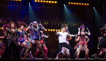 Bohemians, Jenna Lee-James, Rob Castell, MiG, Lauren Samuels, & Rolan Bell in WE WILL ROCK YOU 10th Anniversary World Arena Tour (Photo: Riitta Arokallio)