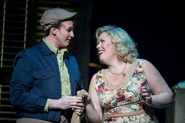 With Caroline Worra in "A Streetcar Named Desire."