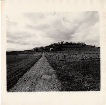 Entrance road to the Tonganoxie farm & studio.